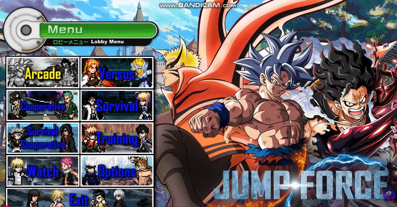 Jump Force Mugen V9 (Screenpack ) Download Mod