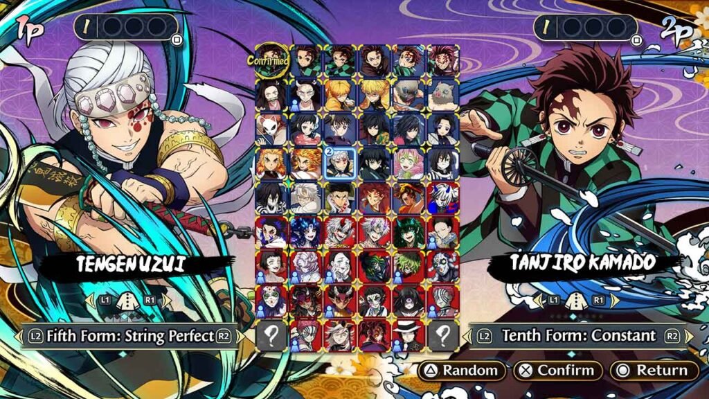 Demon Slayer Mugen 2026 Select screen